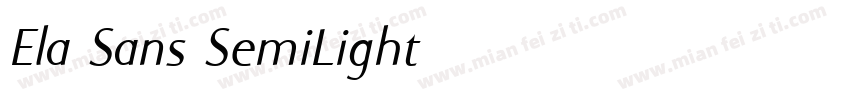 Ela Sans SemiLight字体转换
